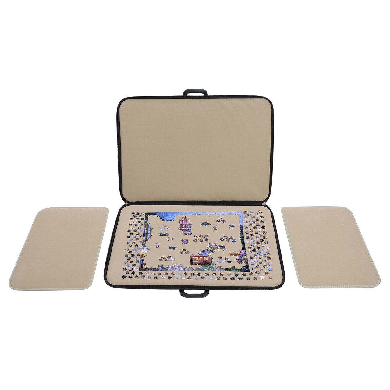 Jigitz 1000 Piece Portable Puzzle Board - Puzzle Keeper with Organizer Trays